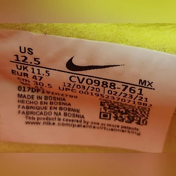 Nike Mercurial Vapor 14 Elite SG-Pro AC Volt' CV0988-761 Men’s Size 12.5 - Picture 9 of 9